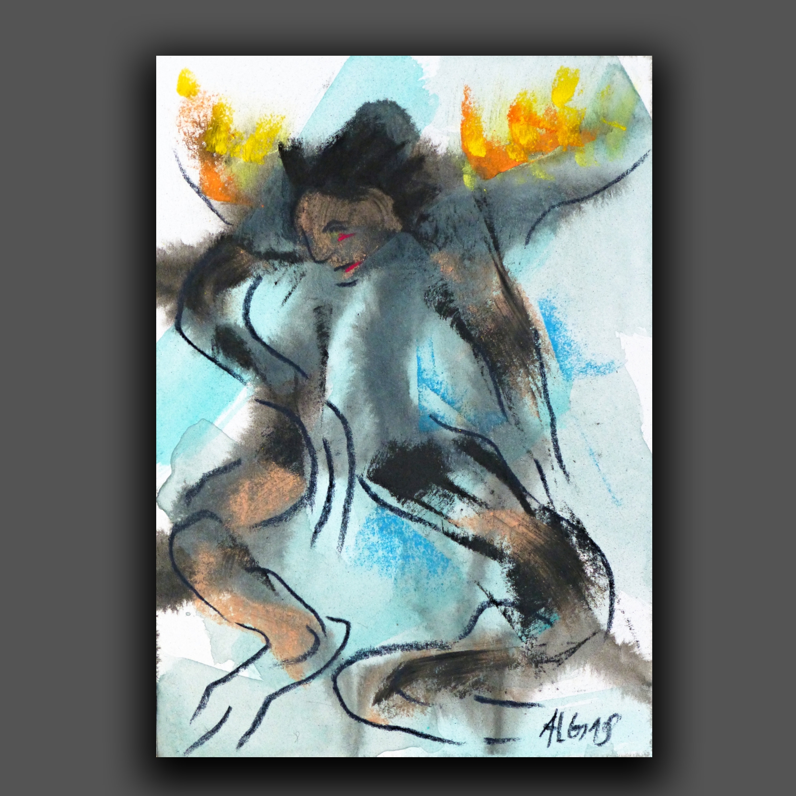 Drawing \ Charcoal chalk pastel 30cm